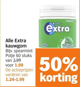 Albert Heijn Alle Extra kauwgom aanbieding