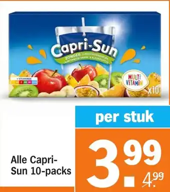 Albert Heijn Alle Capri- Sun 10-packs aanbieding