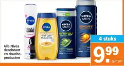Albert Heijn Alle Nivea deodorant en douche producten aanbieding