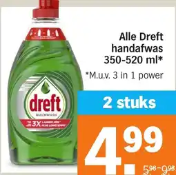 Albert Heijn Alle Dreft handafwas aanbieding