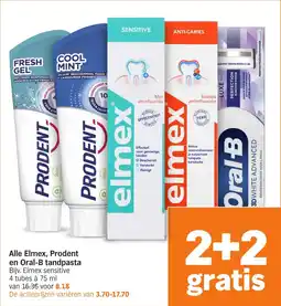 Albert Heijn Alle Elmex, Prodent en Oral-B tandpasta aanbieding