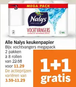 Albert Heijn Alle Nalys keukenpapier aanbieding