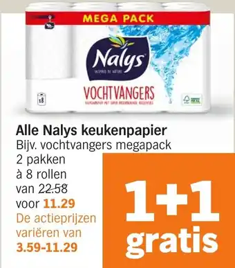 Albert Heijn Alle Nalys keukenpapier aanbieding