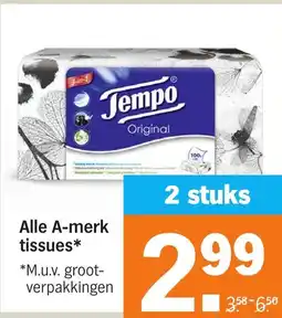 Albert Heijn Alle A-merk tissues aanbieding