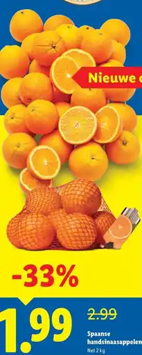 Lidl Spaanse handsinaasappelen aanbieding