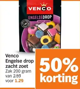 Albert Heijn Venco Engelse drop zacht zoet aanbieding