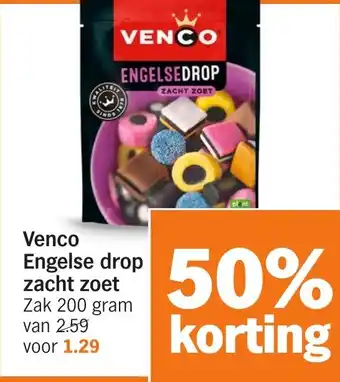 Albert Heijn Venco Engelse drop zacht zoet aanbieding