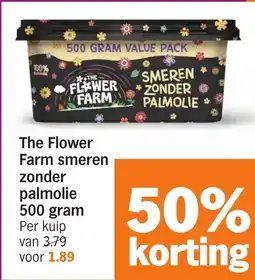 Albert Heijn The Flower Farm smeren zonder palmolie aanbieding