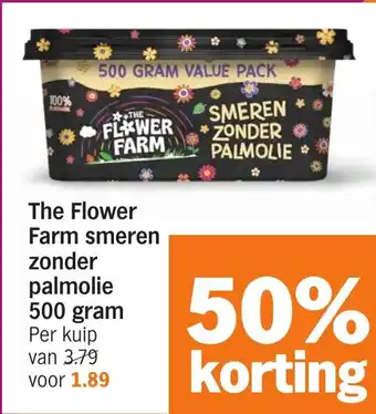 Albert Heijn The Flower Farm smeren zonder palmolie aanbieding