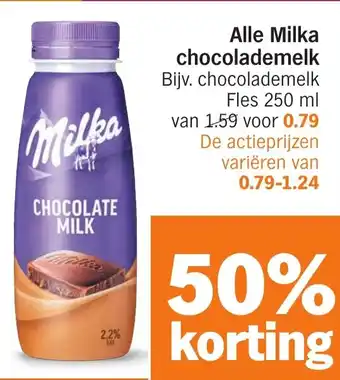 Albert Heijn Alle Milka chocolademelk aanbieding