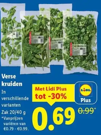 Lidl Verse kruiden aanbieding