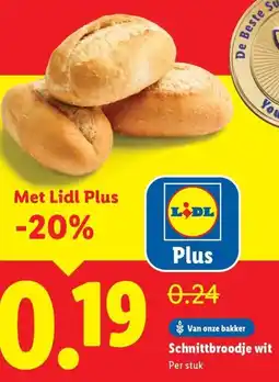 Lidl Schnittbroodje wit aanbieding