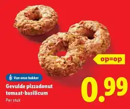 Lidl Gevulde pizzadonut tomaat-basilicum aanbieding