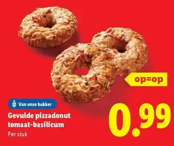 Lidl Gevulde pizzadonut tomaat-basilicum aanbieding
