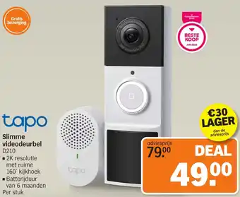 Albert Heijn Tapo Slimme videodeurbel aanbieding