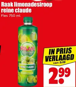 Dirk Raak limonadesiroop reine claude aanbieding