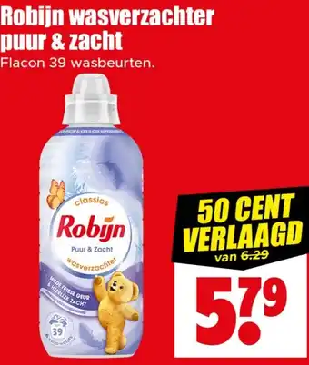 Dirk Robijn wasverzachter puur & zacht aanbieding