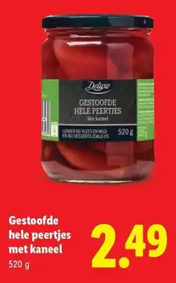 Lidl Gestoofde hele peertjes met kaneel aanbieding