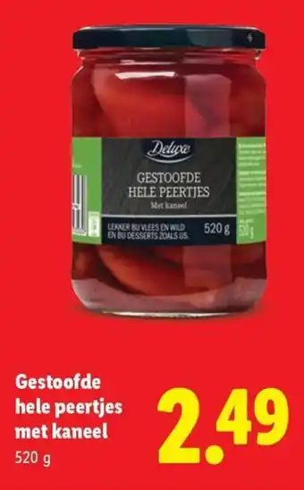 Lidl Gestoofde hele peertjes met kaneel aanbieding