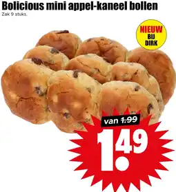 Dirk Bolicious mini appel-kaneel bollen aanbieding