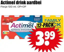 Dirk Actimel drink aardbei aanbieding