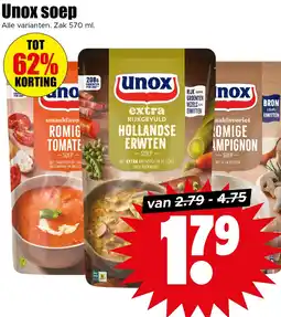 Dirk Unox soep aanbieding