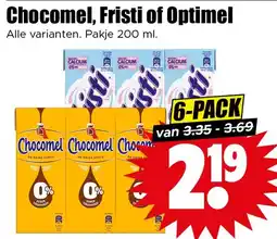 Dirk Chocomel, Fristi of Optimel aanbieding