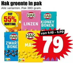Dirk Hak groente in pak aanbieding