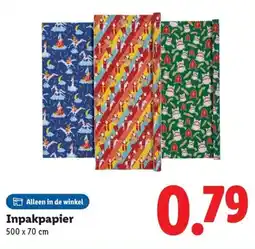 Lidl Inpakpapier aanbieding