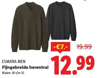 Lidl Esmara men Fijngebreide herentrui aanbieding