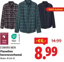 Lidl Esmara men Flanellen herenoverhemd aanbieding