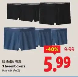 Lidl Esmara men 3 herenboxers aanbieding