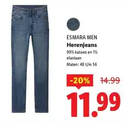 Lidl Esmara men herenjeans aanbieding