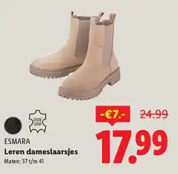 Lidl Esmara Leren dameslaarsjes aanbieding