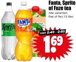 Dirk Fanta, Sprite of Fuze tea aanbieding