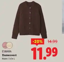 Lidl Esmara damesvest aanbieding