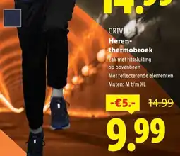 Lidl Crivit herenthermobroek aanbieding