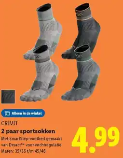 Lidl Crivit 2 paar sportsokken aanbieding