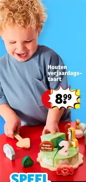 Kruidvat Houten verjaardags- taart aanbieding