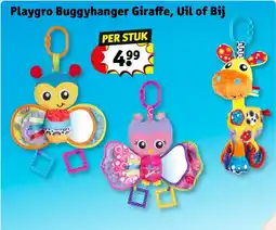 Kruidvat Playgro Buggyhanger Giraffe, Uil of Bij aanbieding