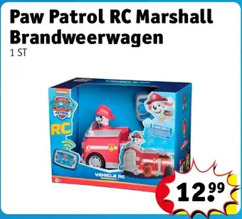 Kruidvat Paw Patrol RC Marshall Brandweerwagen aanbieding