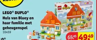 Kruidvat Lego Duplo Huis van Bluey en haar familie met geheugenspel aanbieding