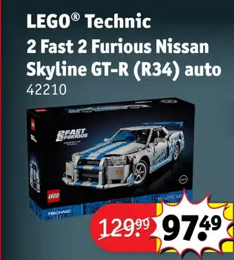 Kruidvat LEGO Technic 2 Fast 2 Furious Nissan Skyline GT-R (R34) auto aanbieding