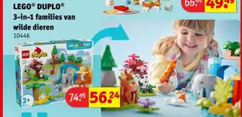 Kruidvat Lego Duplo 3-in-1 families van wilde dieren aanbieding