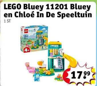 Kruidvat LEGO Bluey 11201 Bluey en Chloé In De Speeltuin aanbieding
