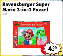 Kruidvat Ravensburger Super Mario 3-in-1 Puzzel aanbieding
