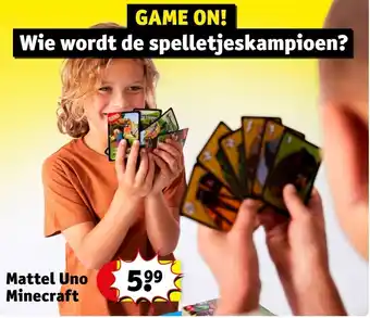 Kruidvat Mattel Uno Minecraft aanbieding
