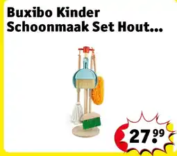 Kruidvat Buxibo Kinder Schoonmaak Set Hout aanbieding