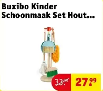 Kruidvat Buxibo Kinder Schoonmaak Set Hout aanbieding