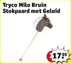 Kruidvat Tryco Milo Bruin Stokpaard met Geluid aanbieding